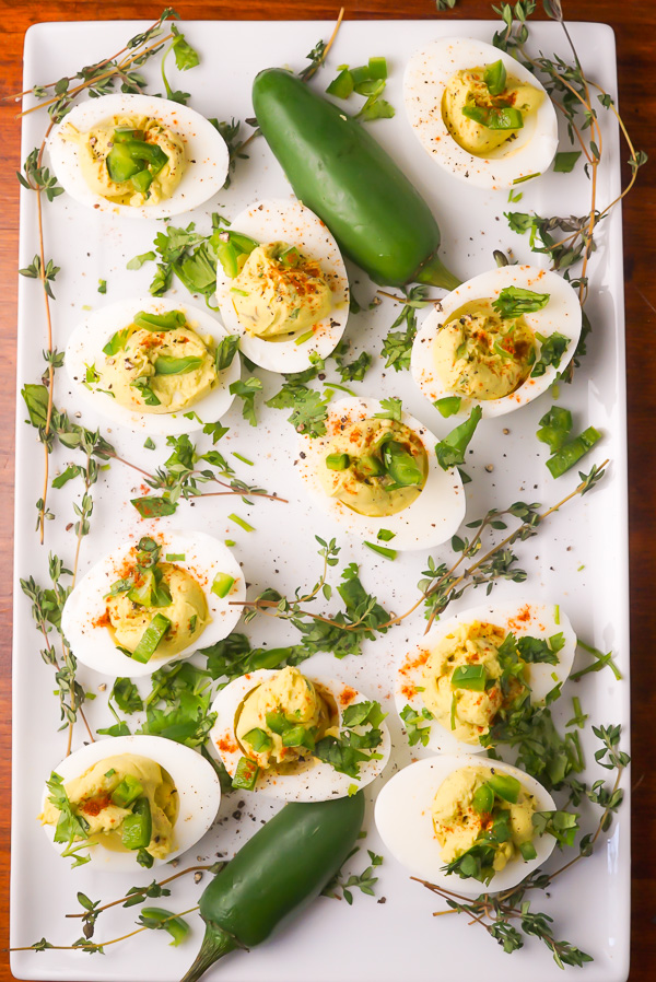 Spicy Deviled Eggs, B.T. Leigh's Sauces and Rubs