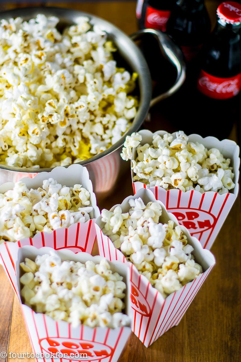Stovetop Popcorn with Coconut Oil and Sea Salt