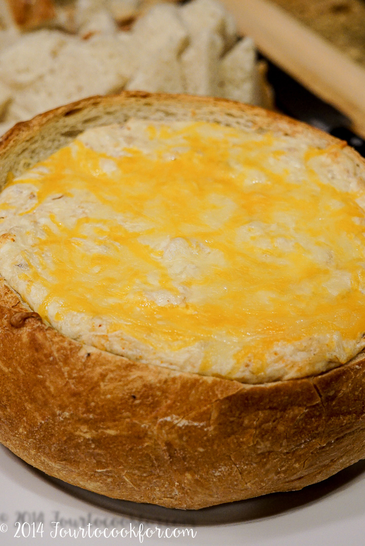 Cream of Shrimp Soup Dip in a Bread Bowl - My Turn for Us